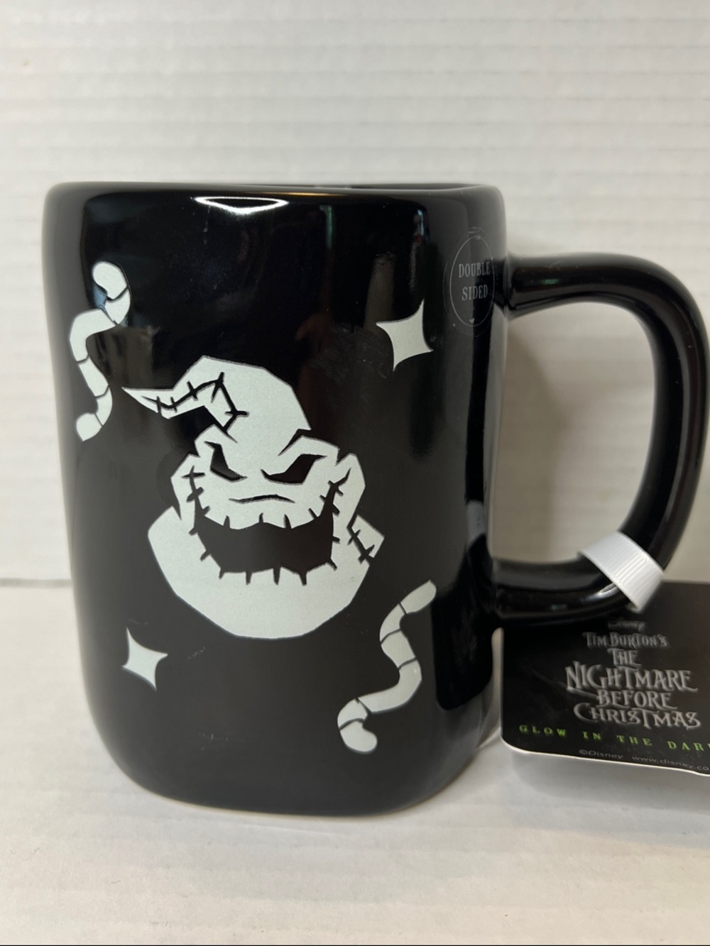 Rae Dunn The Nightmare Before Christmas Oogie Boogie Glow in the Dark Mug NEW